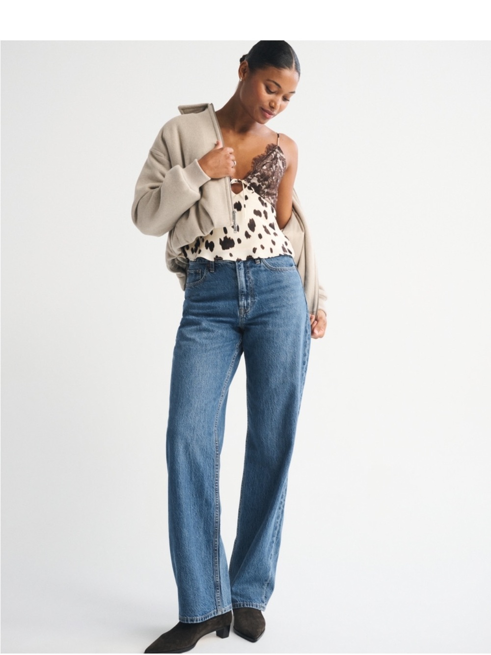 Abercrombie & Fitch Curve Love High Rise Loose Jean